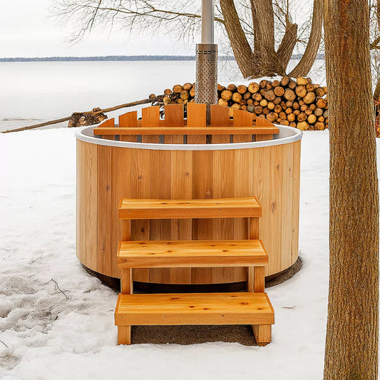 Dundalk Evolution 5-foot Hot Tub, featuring a modern design for outdoor relaxation and comfort